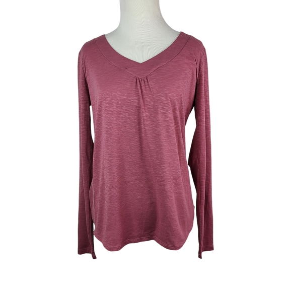 Kuhl long-sleeve v-neck mauve shirt women's size medium - Picture 1 of 15